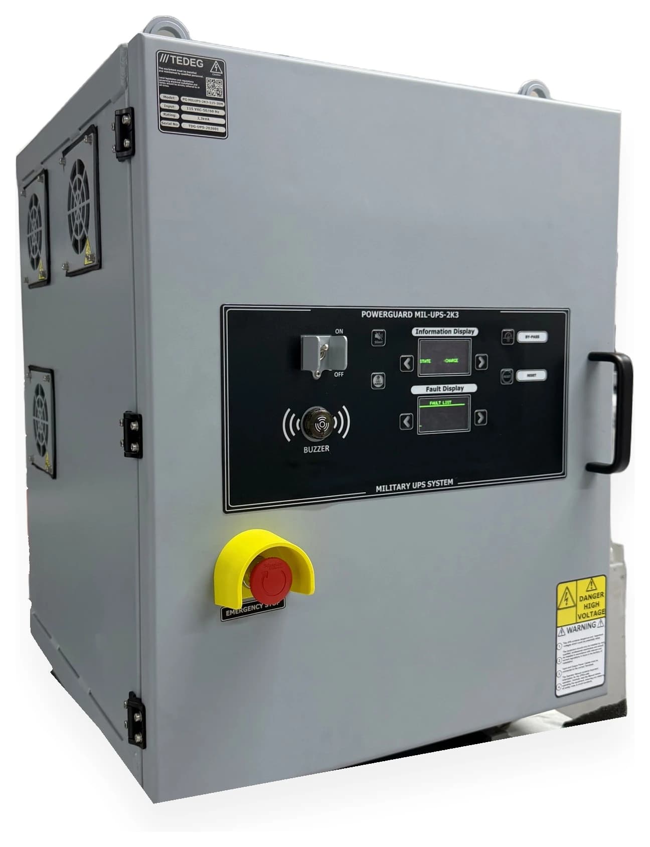 PowerGuard MIL-UPS-2K3 Mil-Spec Askeri UPS Sistemi — 2,3 kVA Online