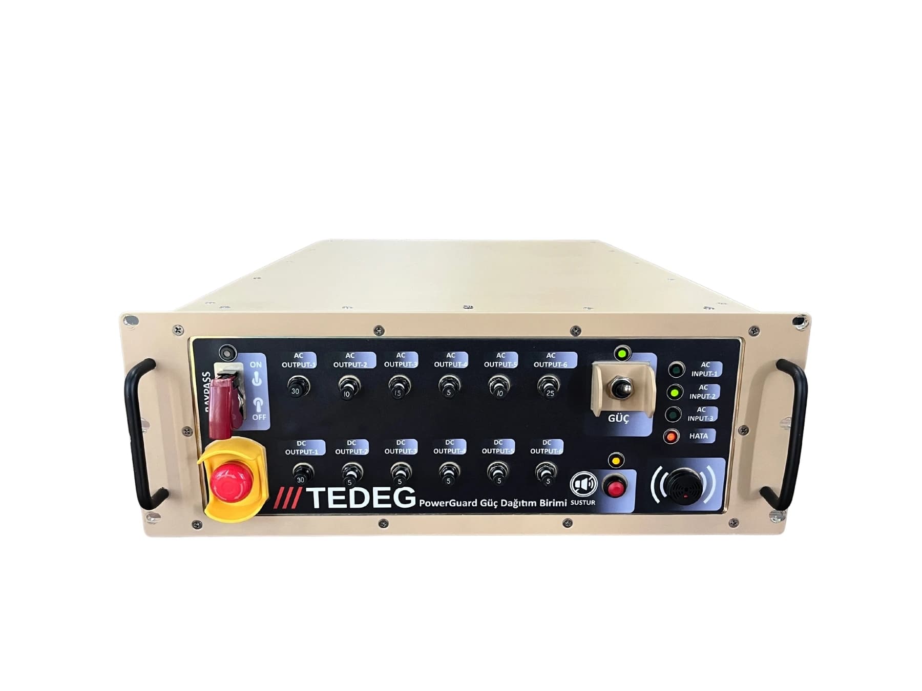 PDU-RT5002 Askeri Güç Dağıtım Birimi — Rack-Mount Rugged PDU