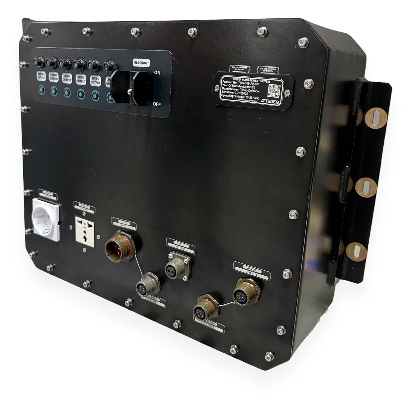 وحدة تحويل الطاقة العسكرية PowerGuard TPS-24DCAC (4× DC + 2× AC)