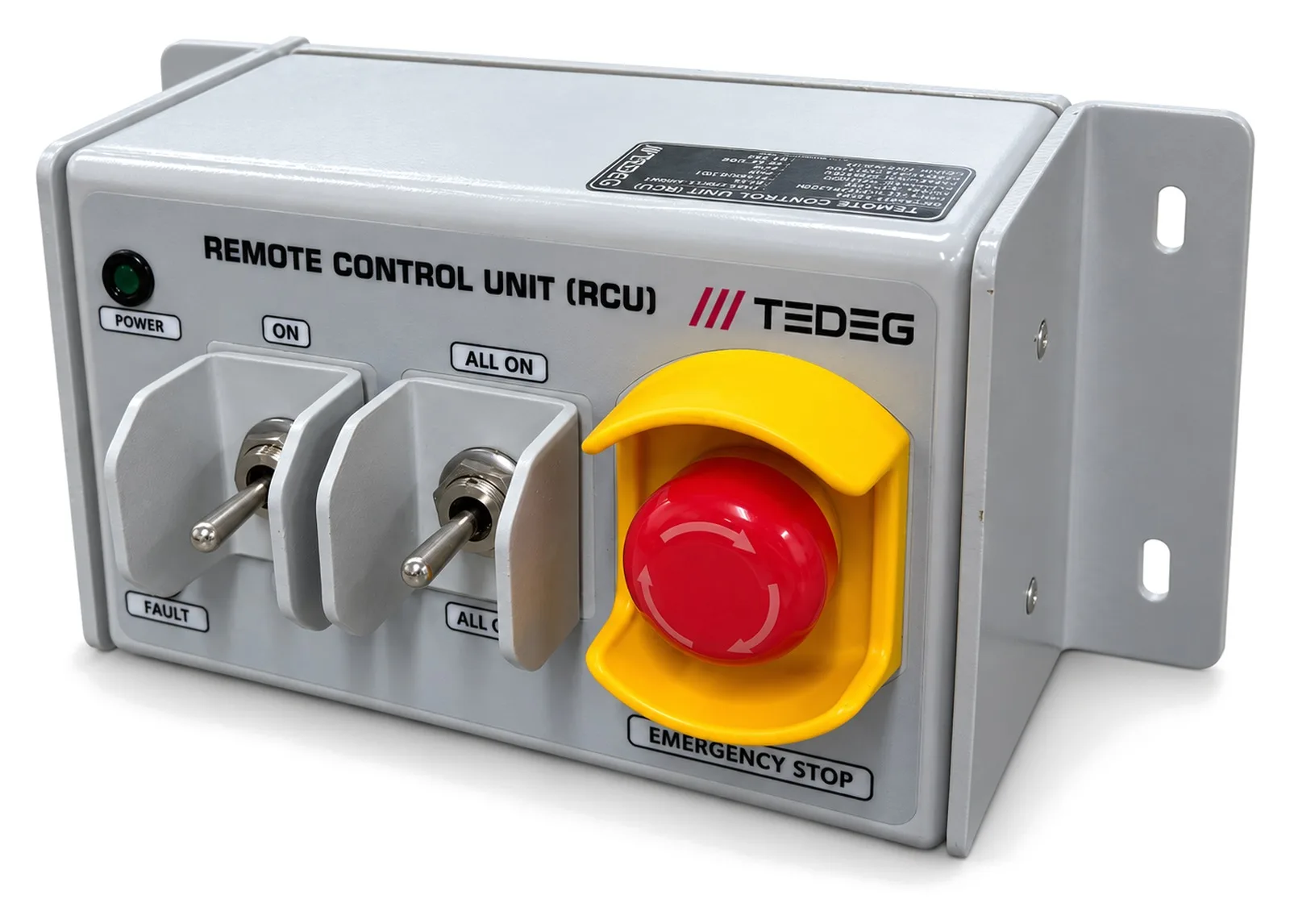 وحدة التحكم عن بُعد PowerGuard RCU-01 لوحدات PDU — منظور أمامي أيمن