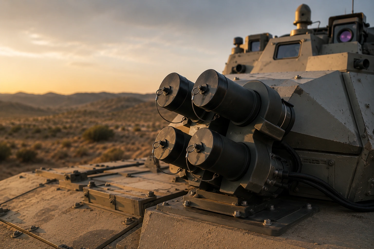 76 mm Smoke Grenade Launcher System TDG-76-SGL — 4–16 Launchers, 90°–360° Coverage — TEDEG Defence