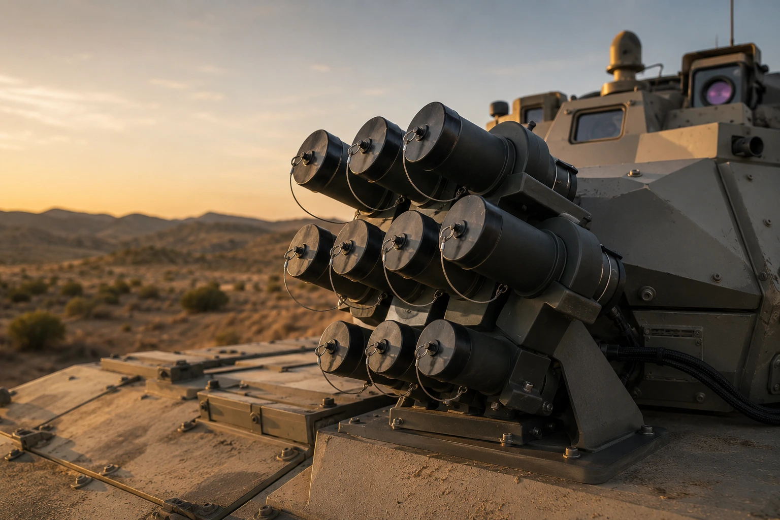 76 mm Smoke Grenade Launcher System TDG-76-SGL — 4–16 Launchers, 90°–360° Coverage — TEDEG Defence